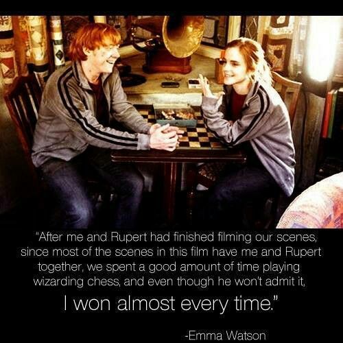 PotterWorldUK's tweet photo. Emma Watson and Rupert Grint on how they spent their spare time in between shoots https://t.co/nNLHTGOhwt