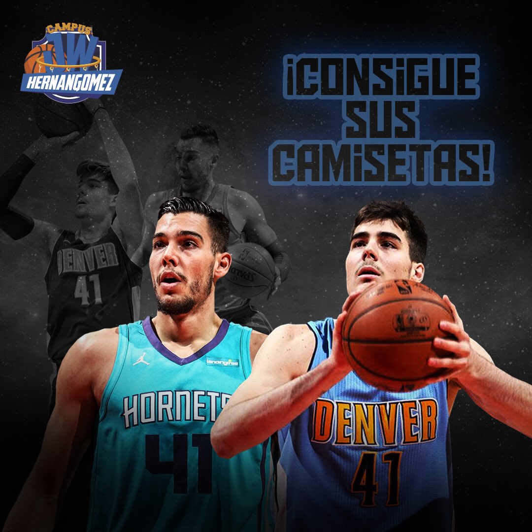 CampHernangomez's tweet photo. ¿Quieres ganar la camiseta de @willyhernangomez o @juanchiviris41? Te decimos cómo: 

1-Síguenos en nuestra cuenta de Twitter: @camphernangomez

2-Haz retweet y responde mencionando a 3 amig@s

3-Tenéis una semana para probar suerte y conocer el ganador 

#sorteo https://t.co/MBY0SUNa6w