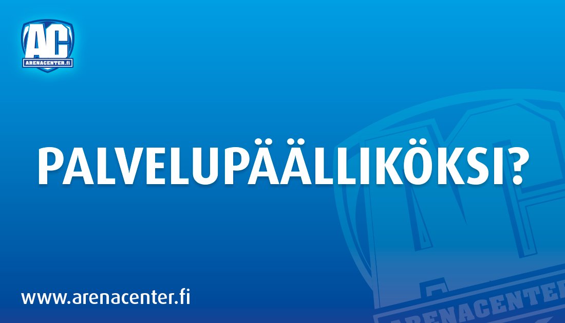 ArenaCenter's tweet image. Sinustako Arena Centerin uusi #palvelupäällikkö?

Haemme uuteen tehtävään energistä palvelupäällikköä, joka tulee vastaamaan toimipisteidemme keskeytymättömästä palvelusta. Tutustu tehtävään ja hae paikkaa 14.6.2018 mennessä. arenacenter.fi/arena-center/a… #rekry #arenacenter