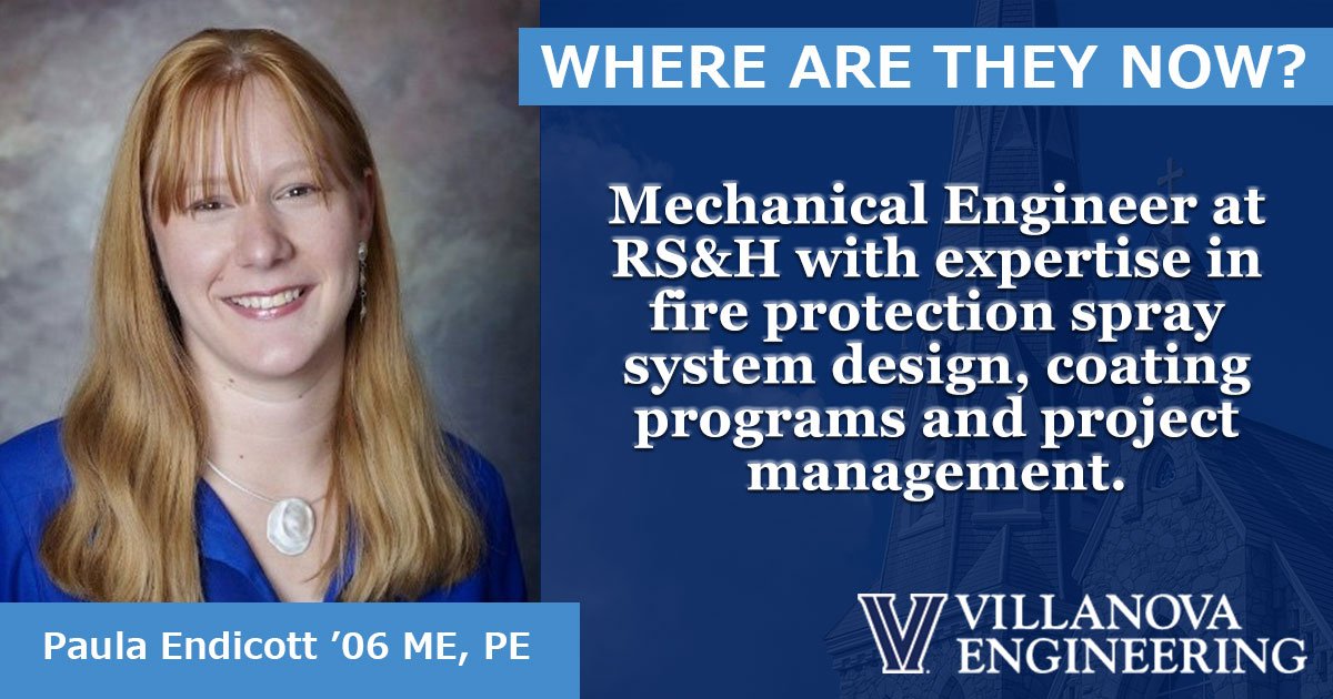 NovaEngineer's tweet photo. Endicott says about her Villanova Engineering education, "I had some great professors, such as Dr. Jerry Jones, whose enthusiasm for his subject was infectious and whose encouragement was heartening." #WhereAreTheyNow #NovaEngineer @WeAreRSANDH https://t.co/4aRgk1rwPH