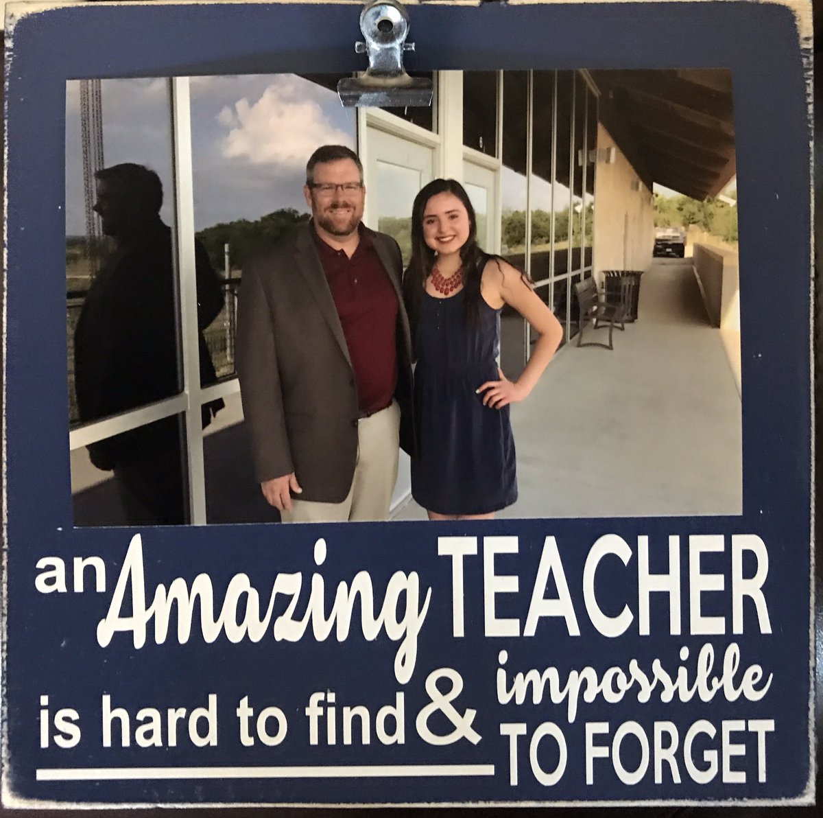 EatonHighSchool's tweet photo. Congratulations to Claudia O Eaton's 1st Valedictorian. Mr. Hunt was selected as her Most Inspirational Teacher. Claudia is headed to Texas A&amp;M in the fall. https://t.co/xGlKgOnjbd