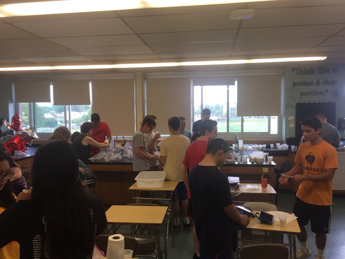 Fun morning in AP Chem! Making ice cream and arts and crafts