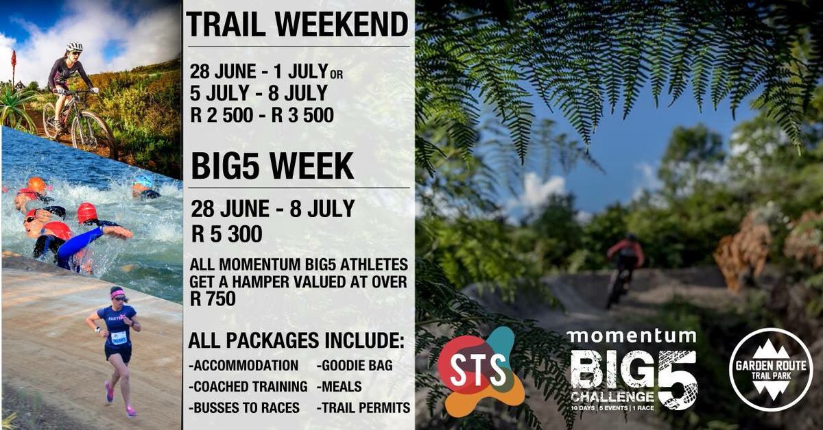 An awesome (and affordable) accommodation and training package put together by <a href="/ststrisquad/">Ststri</a> and <a href="/TheTrailPark/">GardenRouteTrailPark</a> Visit goo.gl/8DokXB for more info!