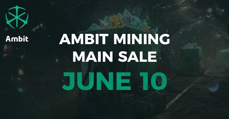 The #Ambit team has decided to extend the #ICO until June 10th. This extension won't affect our roadmap, we will still be paying out dividends in August. Find out more about us ambitmining.io
#AmbitMining #Blockchain #MiningFarm #CryptoMining #Crypto #Cryptocurrency