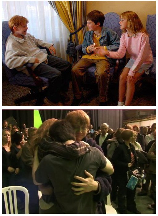 PotterWorldUK's tweet image. Today, 8 years ago, the filming for Deathly Hallows was completed.

The first day they met, and the last day of filming