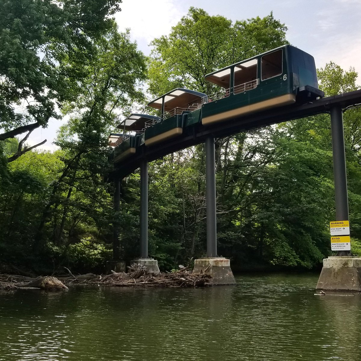 the monorail at the <a href="/BronxZoo/">Bronx Zoo</a> , captured during the <a href="/BxRiverAlliance/">Bronx River Alliance</a> 's Flotilla, 5/26/18 #LovingTheBronx #ExperienceTheBronx