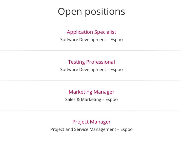 Attido's tweet photo. #REKRY: Meillä on nyt yhteensä 4️⃣ mielenkiintoista positiota auki! Kiinnostaisiko sinua jokin seuraavista? Haussa on: #ApplicationSpecialist, #TestingProfessional, #MarketingManager & #ProjectManager. Lue lisää 👉 https://t.co/qkwYewGaH2
#rekrytointi #työpaikat #attido https://t.co/Snrr2Ww6KZ