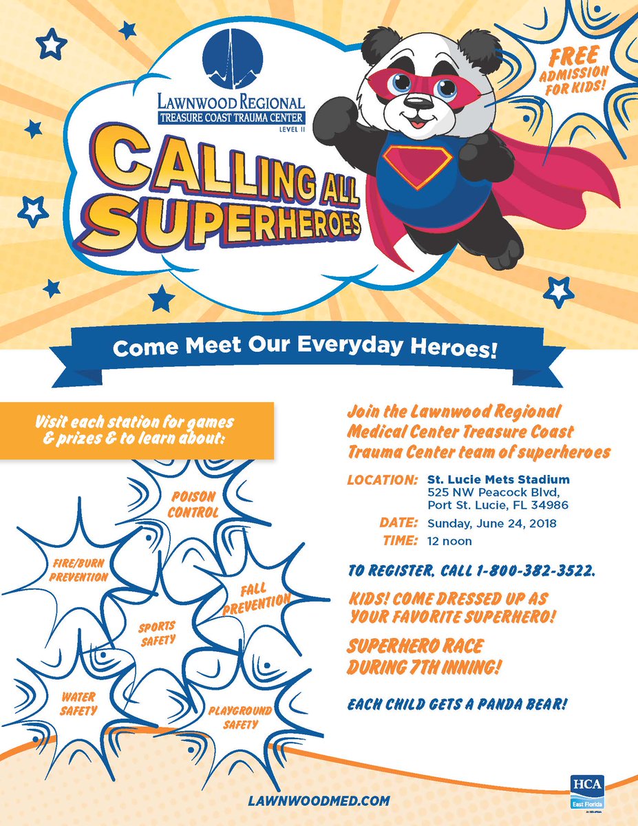 ChangingFacesCH's tweet photo. Lawnwood Regional and The Mets!!! June 24th at St Lucie Mets Stadium. Kids free!! Come for a fun filled, educational Day!!! See you there!!! https://t.co/Zun18QyH9E