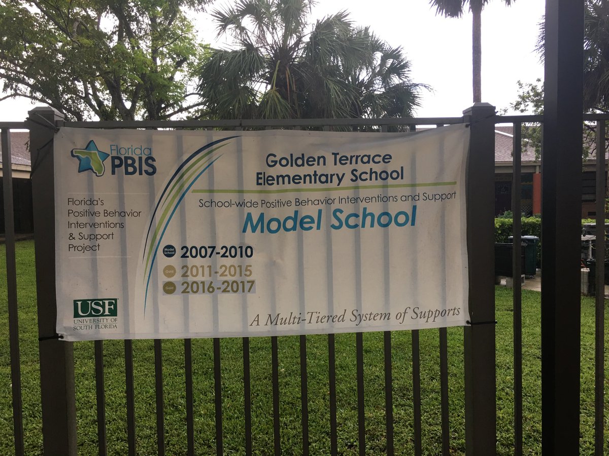 After a short delay due to Hurricane Irma, we finally received our sticker for our PBIS sign!  Go GTE! <a href="/GTEtoucans/">Golden Terrace Elementary</a>  #ITISGOODTOBEGOLD