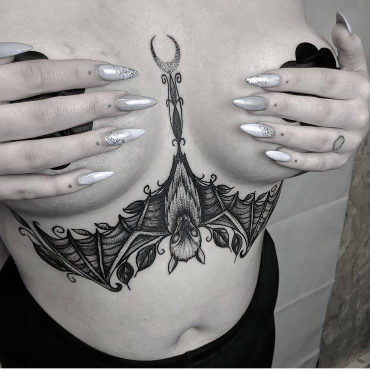 Bat Sternum Tattoo by SapphireBatt on DeviantArt