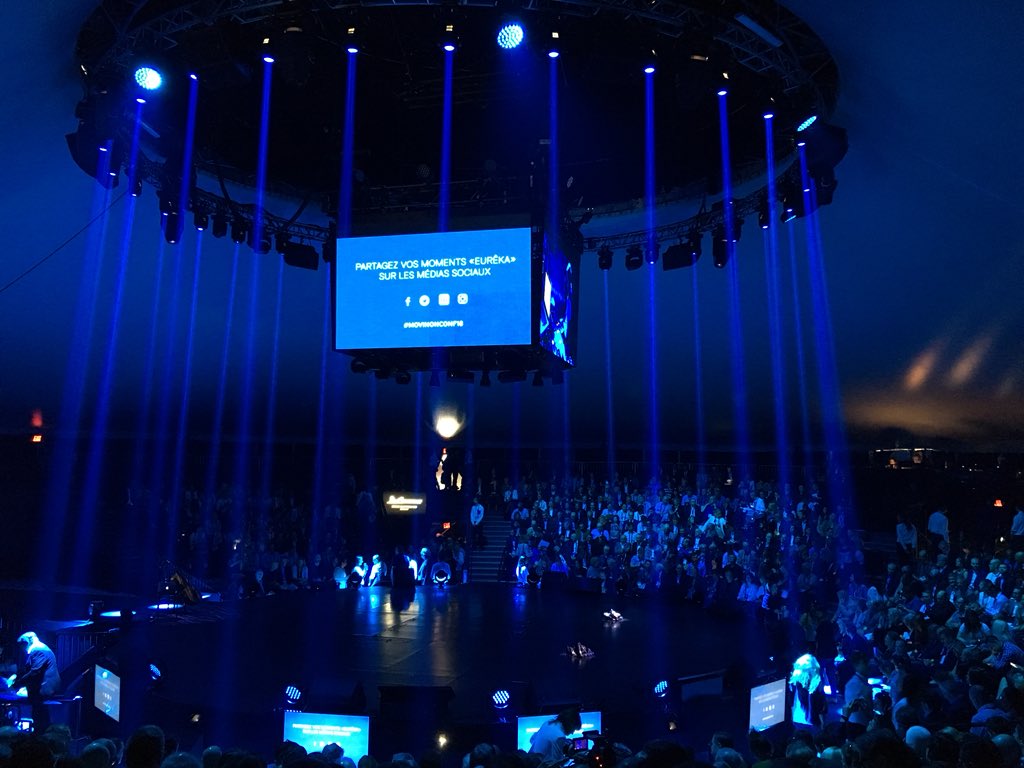 page_legault's tweet photo. Good Morning!  1ière conférence du Sommet mondial de la mobilité durable!  #movinonconf18 #arsenal #C2M18 https://t.co/R7HJDxAvDI