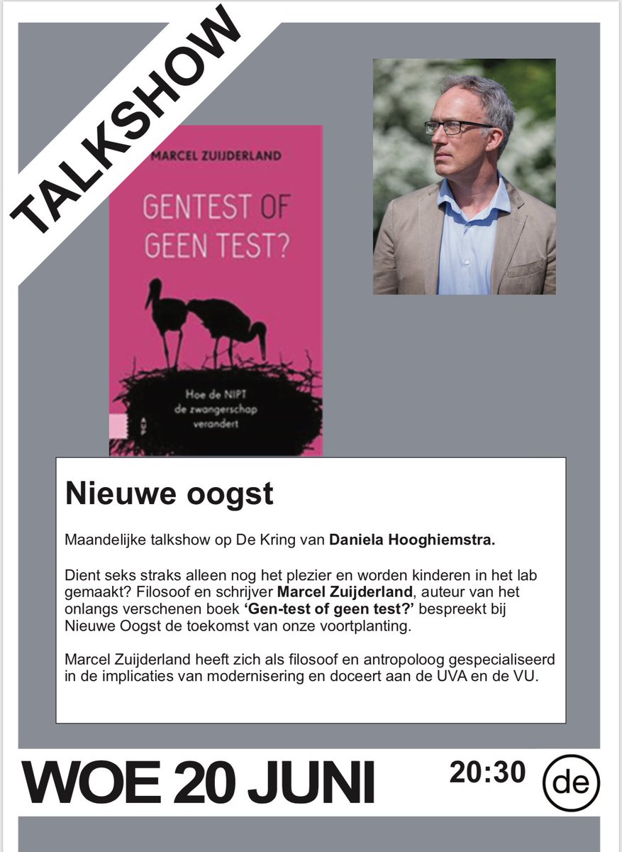 danielahoogh's tweet photo. 20 juni: @kringamsterdam: @MarcelZuijd over voortplanting als techniek en seks als luxe. Daarna: @Benjamin_Herman https://t.co/dMPiNBYdYl
