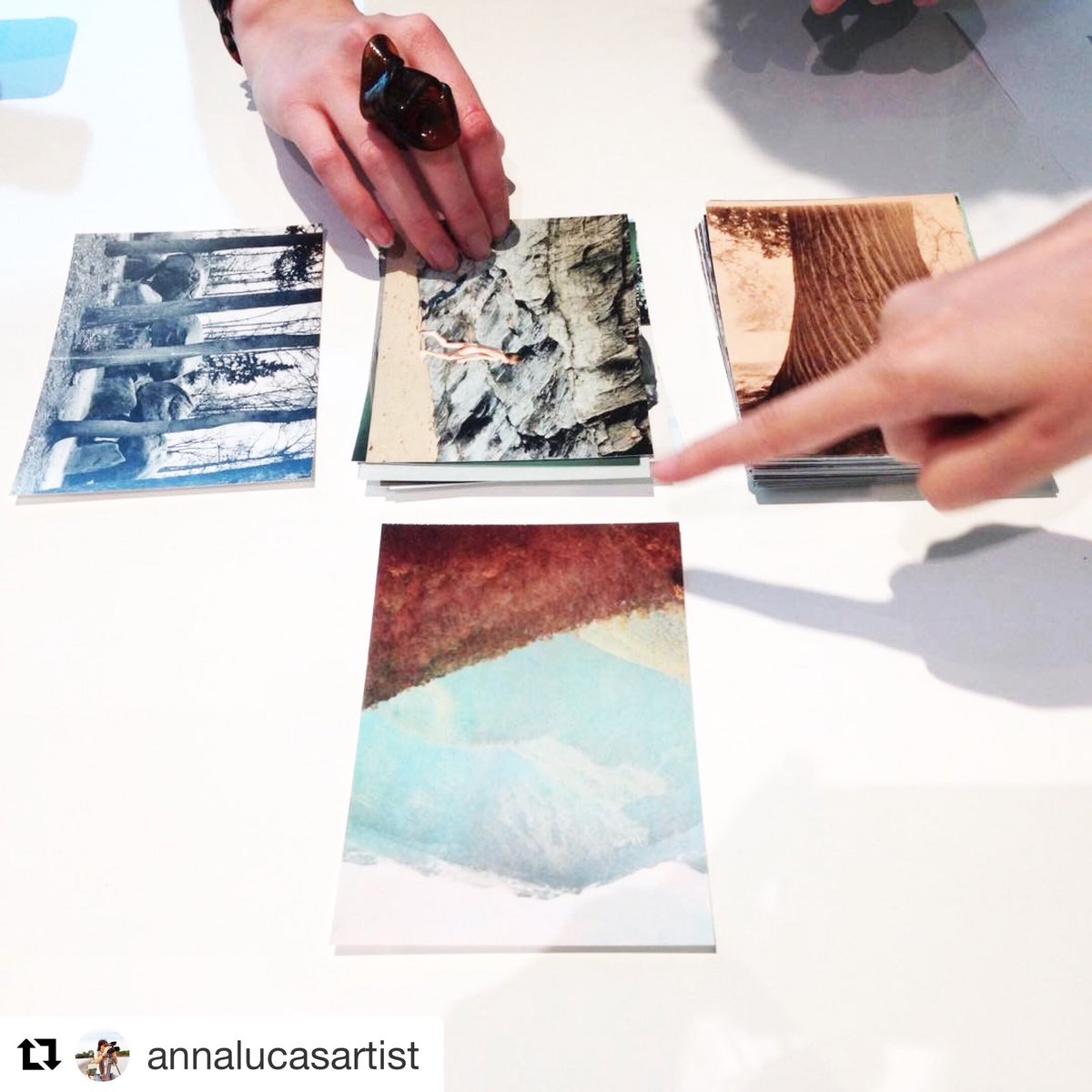 Leics_Gallery's tweet photo. #Repost from Anna Lucas
・・・
#RocksBodiesTreesWater 1st edition #doublessnap made with @alicewalton72 being played at #pursuitsofhappiness #thegallerydmu curated by @hugoworthy @StacyBoldrick and Museum studies students at @uniofleicester https://t.co/WIOpHnaTvu