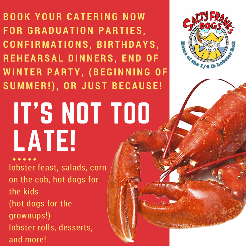 It's never too late! Book your event now with us! We can suggest a great space at The Harbor Room in East Gloucester! #saltyfranks #summer #theharborroom #gloucesterevents #gloucesterma