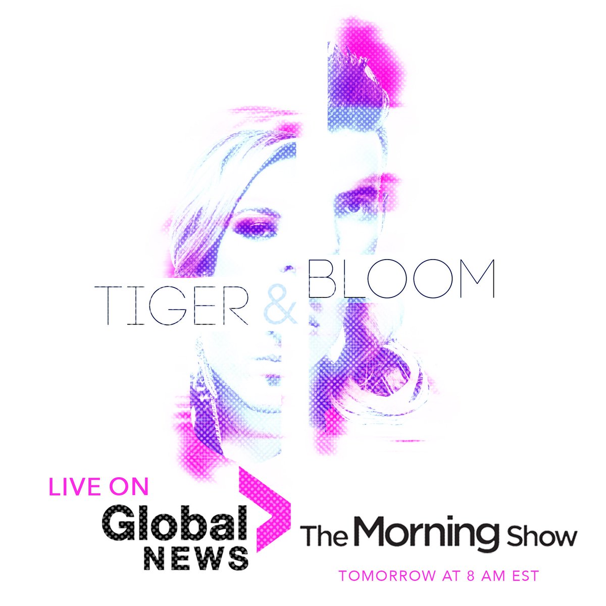tigerandbloom's tweet photo. We are excited to announce we will be performing a brand new song live tomorrow on Global TV’s ‘The Morning Show’ at 8am! Be sure to tune in. https://t.co/0wYmV1lXGK