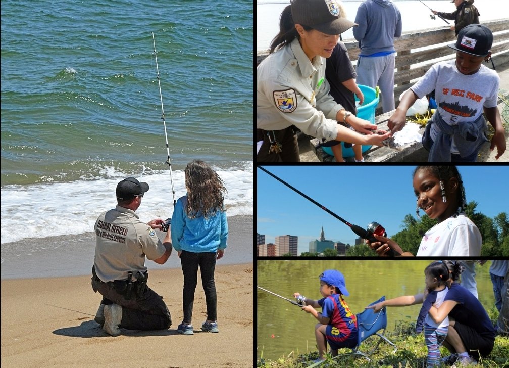 USFWSRefuges's tweet photo. Refuges are great places to pass along the #fishing tradition to the next generation. Check out "Your Guide to Fishing on National Wildlife Refuges" -- https://t.co/eXq0uGZ7Ta -- just in time for National Fishing and Boating Week (June 2-10). Left photo: Anne Poole; others @USFWS https://t.co/7uh14OYKwt