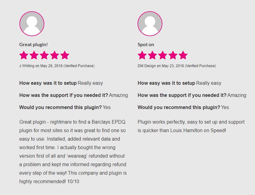 We_are_AG's tweet photo. https://t.co/x9iipPw6pj Some more happy users. #WooCommerce #Barclays #ePDQ

Looking for a payment gateway plugin and want reliable support? check out the growing plugin list: https://t.co/slPhThH5Ou https://t.co/RV1DJyeUL5
