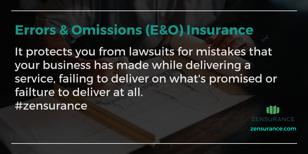 zensurance's tweet photo. If you're a professional who offers advice to your clients, you should absolutely have Errors & Omissions (E&O) Insurance. #zendrop #zensurance https://t.co/ncOLXnhwiF
