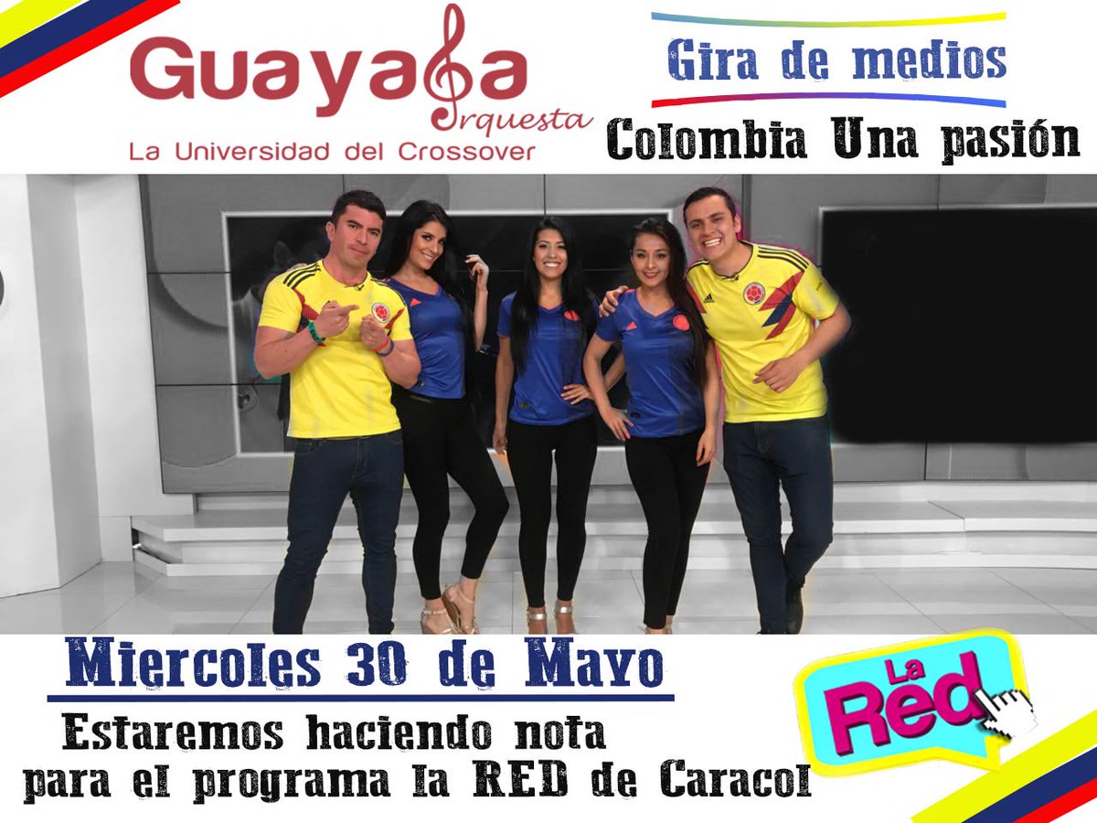 #FelizMiercoles Seguimos de gira con nuestro éxito Colombia una pasión en <a href="/laredcaracoltv/">La Red Caracol</a> 🎶 #vamoscolombia #conguayaba
