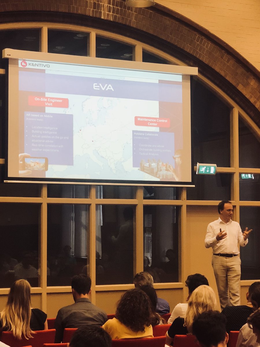 Kentivo's tweet photo. Yesterday Kentivo was invited to speak at Emerce Tech Live! Mike shared his vision on Web AR and illustrated a recent international project where Kentivo’s team used the Microsoft Hololens as an AR solution in the maintenance of buildings. https://t.co/lkUS0G11Nu #emerce https://t.co/0gKlBttUvu