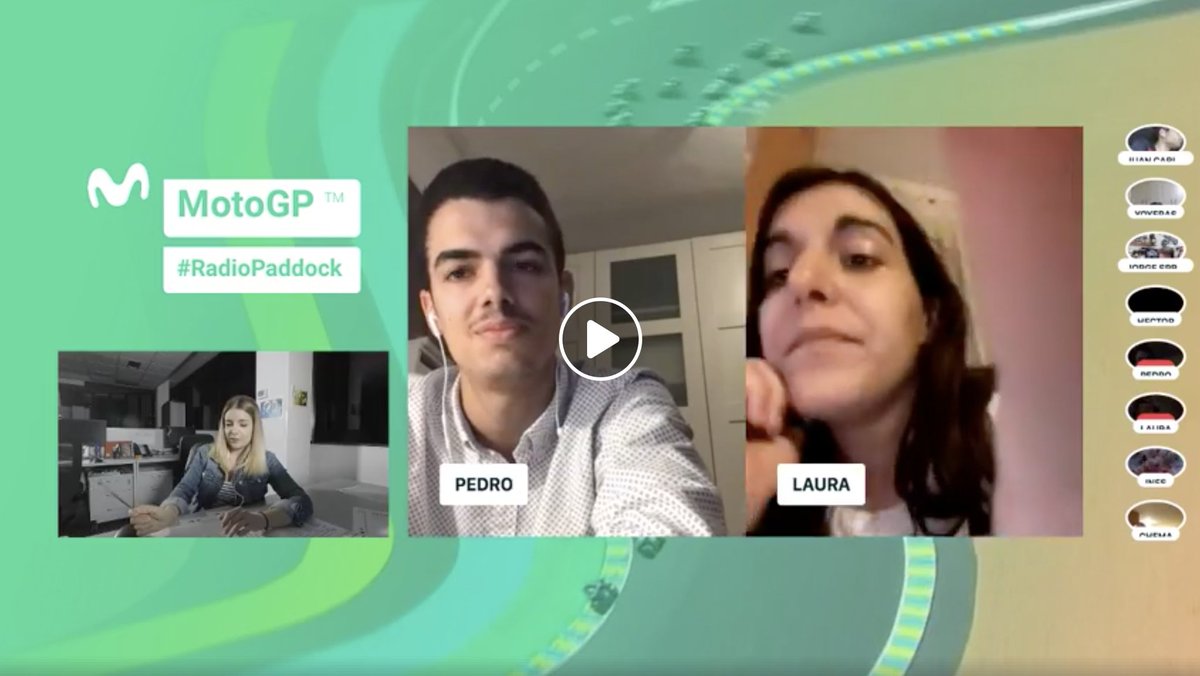 movistar_motogp's tweet photo. Y hoy miércoles...¿sabéis qué? #RadioPaddock. A partir de las 21.30h conectaros por Xtreamr con el enlace que publicaremos, os espera @IreneAneas. Sabemos que nos tenéis que contar muchas cosas que ya asoma el #ItalianGP. https://t.co/0DeIrRFTk5