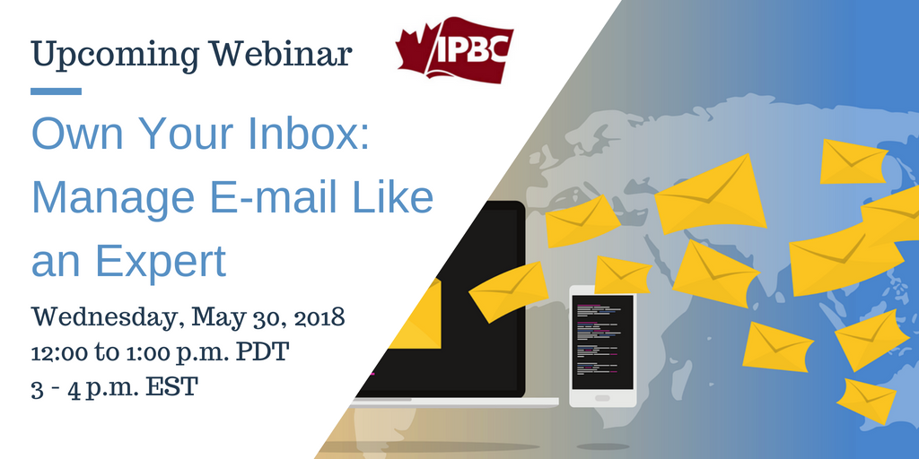 cpbcan's tweet photo. Today's #IPBCWebinar: Learn how to keep messages organized and easy to manage. From processing emails more quickly to writing more effective messages, this webinar will make you the master of your inbox. https://t.co/3dr6lVITK8
#CEC #Certified #Bookkeeper #BusinessTips https://t.co/t4ov0w42hl