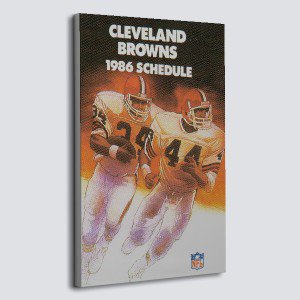 SportsBueno's tweet image. 1986 Cleveland Browns schedule canvas art. shopvintagebrand.com #cleveland #browns #vintage #retro #canvas #nfl #artwork #homedecor #giftideas #interiordesign