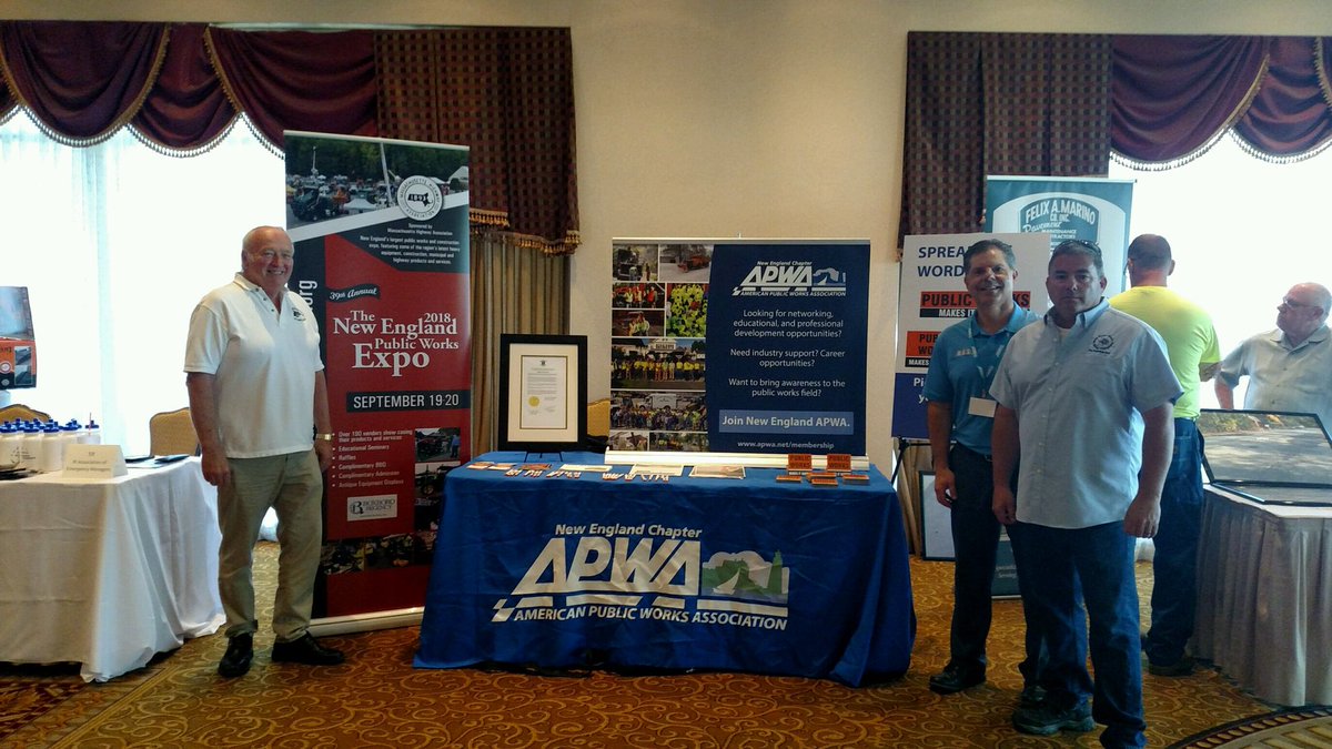 neapwa's tweet photo. Come talk to us at the #RIPWA expo today! #publicworks #publicworksmakesithappen https://t.co/2c590v1kia