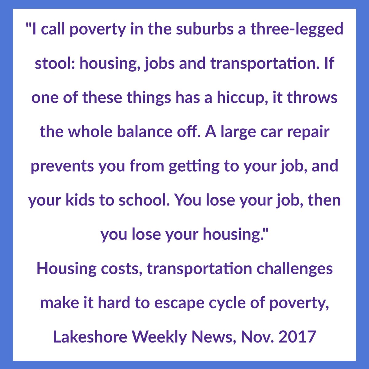 Full article: bit.ly/2rv7vCZ #WisdomWednesday #ThreeLeggedStool #Poverty #Transportation #Housing