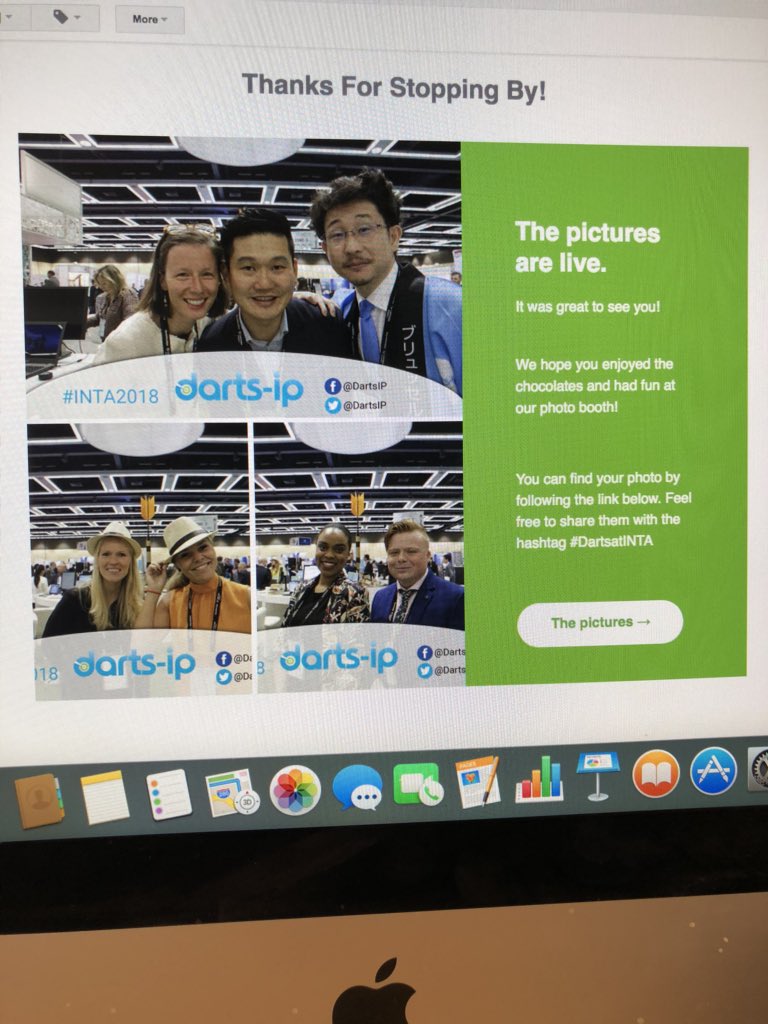 benwodecki's tweet photo. @DartsIp thanks for including myself and @SerenaIPPro in the post #INTA18 email - Good choice 😉 https://t.co/OZ8iP5vFMz