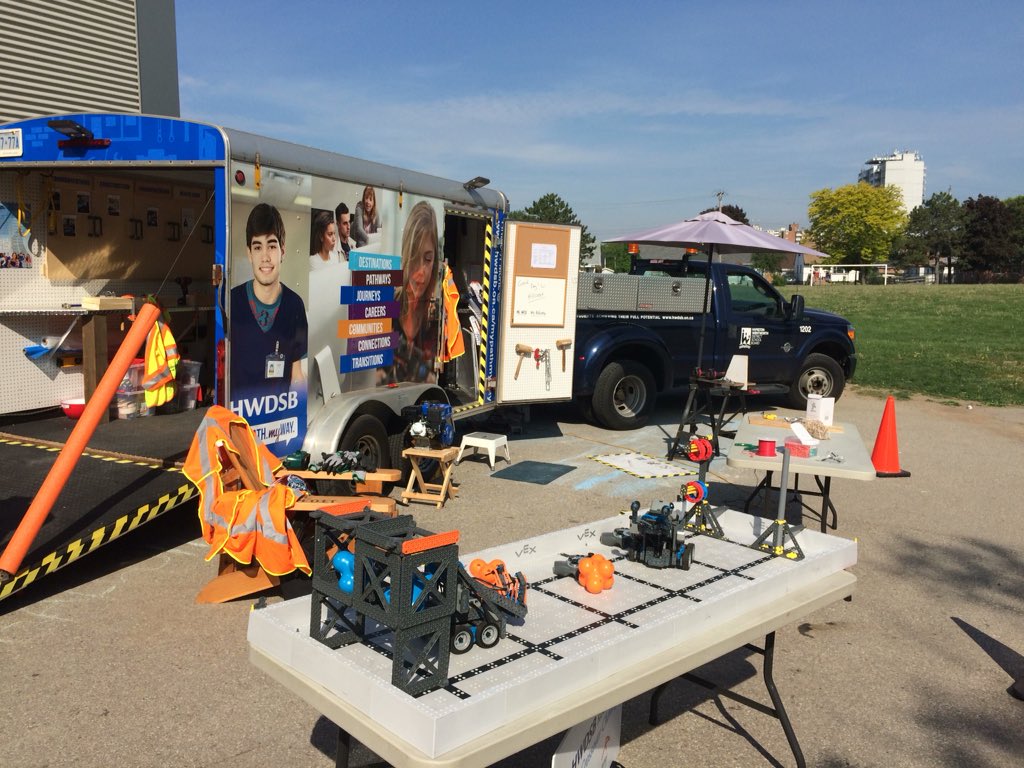 HWDSBTrailer's tweet photo. Getting ready for an eager bunch of students @Hillcrest_HWDSB to explore pathways and Tech Ed... https://t.co/Eg6nyTwsq4