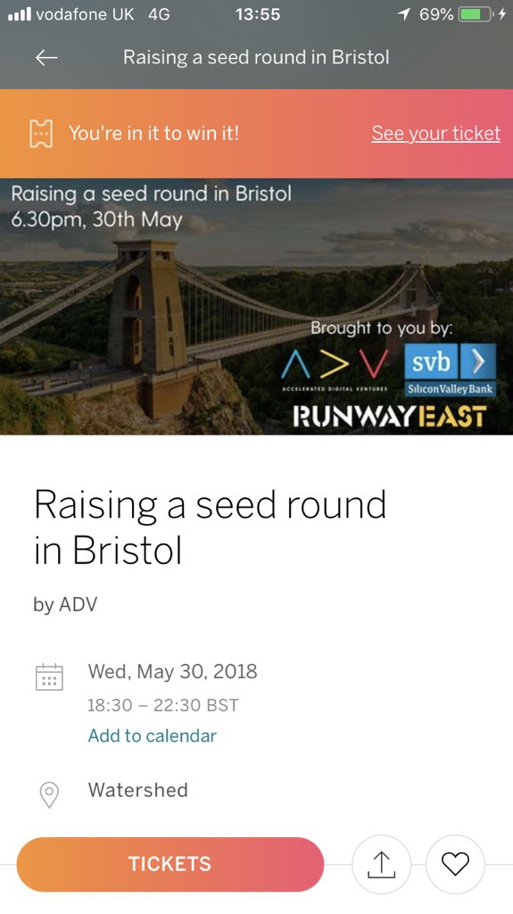 domhonmong's tweet photo. Very much looking forward to the Raising A Seed Round In Bristol event we have planned alongside @AcceleratedDV &amp; @RunwayEastBRS. 
Fantastic speakers lined up 😃

#Bristol #RaisingInvestment #RaisingSeed #RaisingVC #startups #tech #innovation https://t.co/yegOpNQhdX