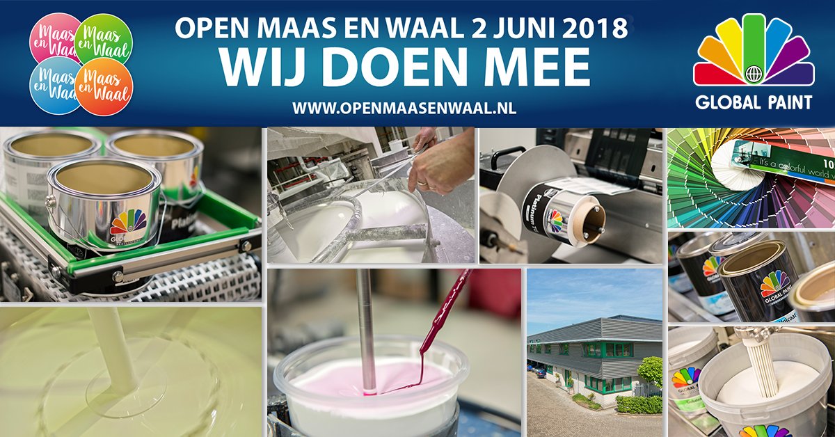 Aanstaande zaterdag 2 juni van 10:00 tot 16:00 bent u van harte welkom bij ons op de fabriek in Boven-Leeuwen. Wij openen onze deuren om aan jullie te laten zien hoe onze verf ontwikkeld en geproduceerd wordt. Tot zaterdag! globalpaint.com/nl/nl/nieuws/o…