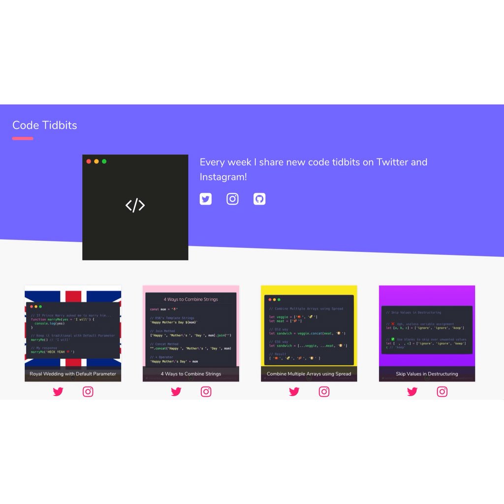 samantha_ming's tweet image. 🚀 Yay, finally finished my new website!!! The most interesting part is building those slanted background. Take a look and let know what I can improve on ☀️

✅ @vuejs 
✅ @nuxt_js
✅ Bulma

👉 samanthaming.com

#100DaysOfCode #CodeNewbie #301DaysOfCode