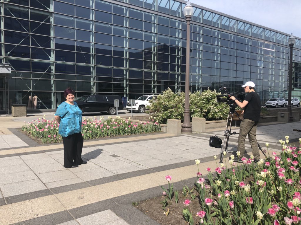Behind the scenes with Dr. Giosi Di Meglio and <a href="/CBCTheNational/">CBC News: The National</a>. Tune in tomorrow night to hear about our new position statement on #contraceptive care youth! #cdnhealth