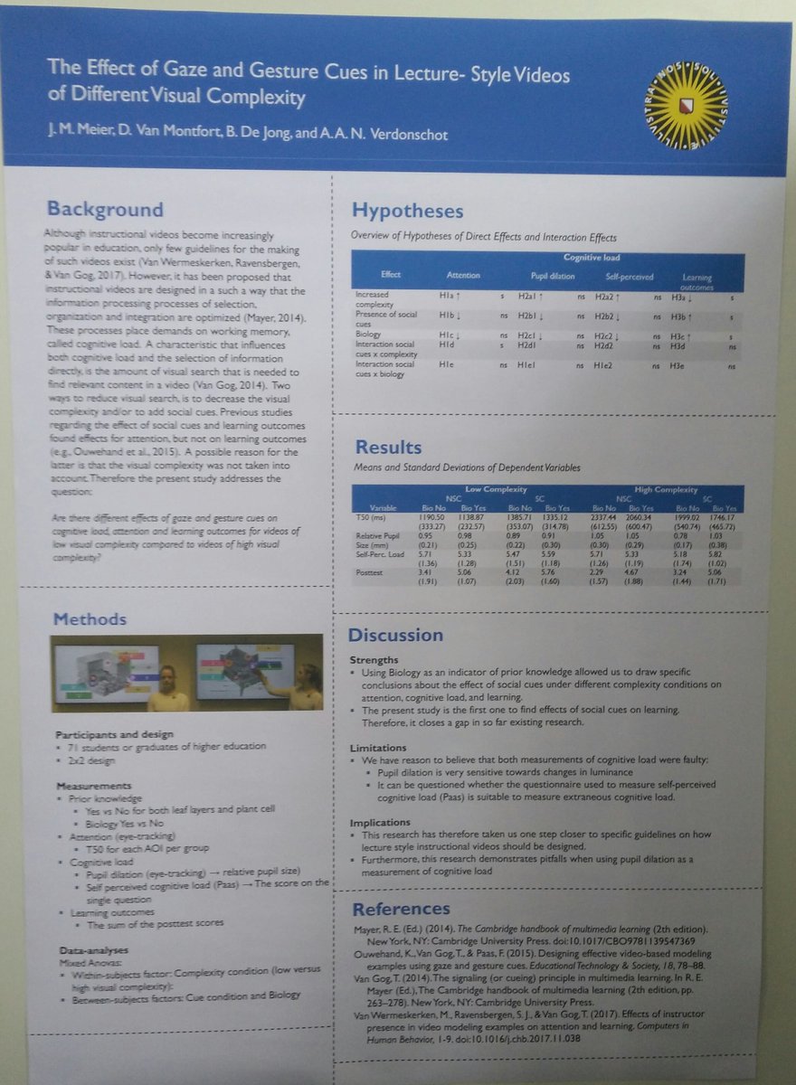 _Margot_v_W_'s tweet photo. Proud of my students!! (Part 2) :-) #posterfair #EdSci @UniUtrecht https://t.co/F0iah6gtJ1