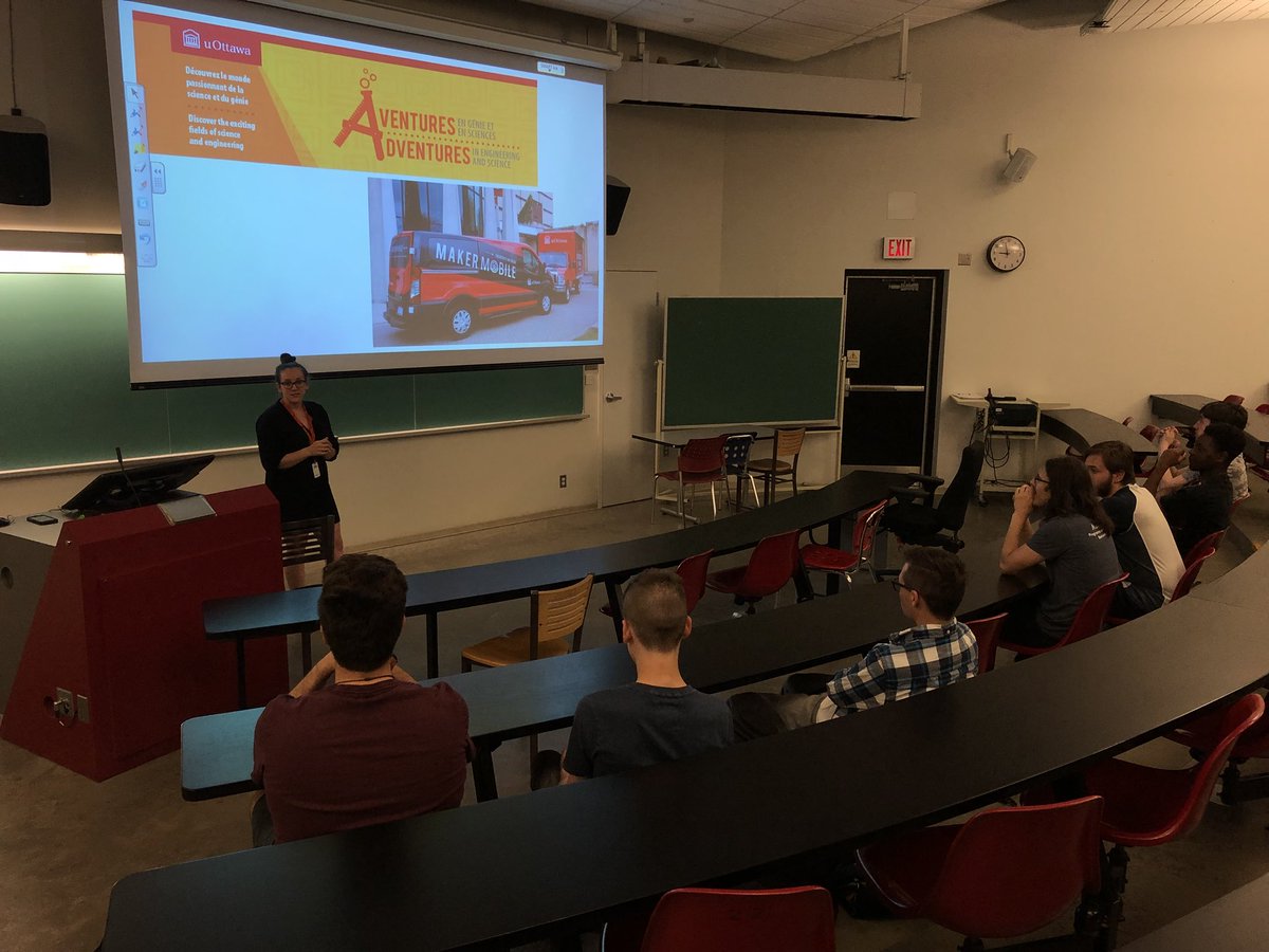 MChartrandEAO's tweet photo. Aujourd’hui les #FOCUSINFO est accueilli par @UOMakerspace pour une journée d’exploration des technologies et des programmes disponibles à la Faculté de génie de @uOttawa! Merci pour l’accueil @CarolyneBjerri1 #FOCUSCECCE https://t.co/vYTMISp8bn