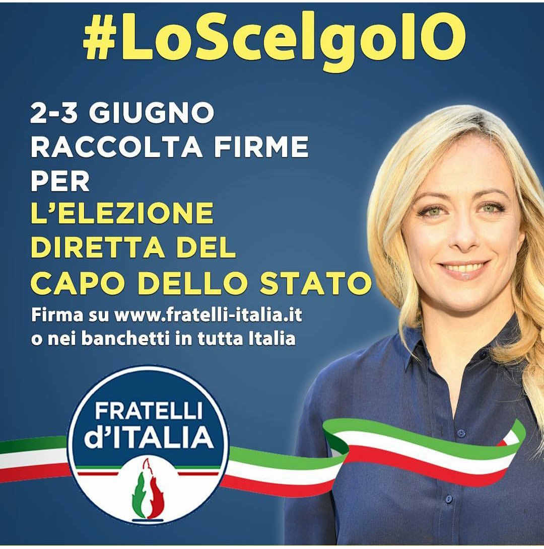 E niente, anche #fratelliditalia scenderà in piazza per una #raccoltafirme. Mi raccomando <a href="/forza_italia/">Forza Italia</a> continua cosi, ferma al palo, rapida solo nel fermare le persone lavorano per il partito! #CortigianidiArcore #ForzaItalia