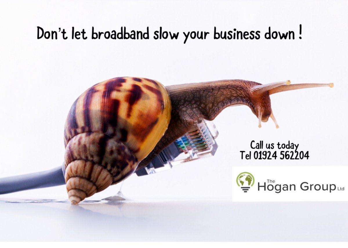 hogangroupltd's tweet photo. Is your internet moving along at a snails pace?? Contact us today, and see how The Hogan Group Ltd can get your business moving faster!
Tel 01924 562204 
https://t.co/VzZK4kpeOQ
info@thehogangroupltd,com https://t.co/iXVMSqJj7n