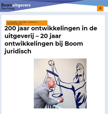 'wat we in de afgelopen twintig jaar hebben gezien is dat de activiteiten van Boom, die aan het begin van het millennium toch nog redelijk in de kinderschoenen stonden, een enorme groei hebben doorgemaakt.' Benieuwd naar het verhaal van Boom juridisch? 
bit.ly/2spZ1gS