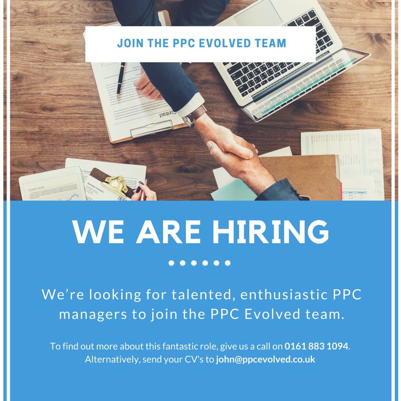 PPCEvolved's tweet image. PPC Evolved is hiring! We are looking for an experienced, confident, professional, #PPC manager to join our growing business. To find out more about this incredible role contact us today on 0161 883 1094.