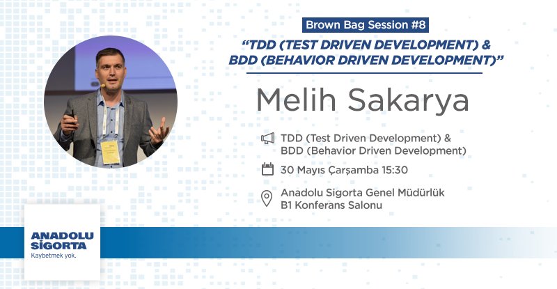 testinium's tweet image. Melih Sakarya gave a Speech about #BDD (Behavior Driven Development) at one of Anadolu Sigorta’s Brown Bag Sessions

bit.ly/2L9eNVd

#BehaviorDrivenDevelopment #TestAutomation #Testinium