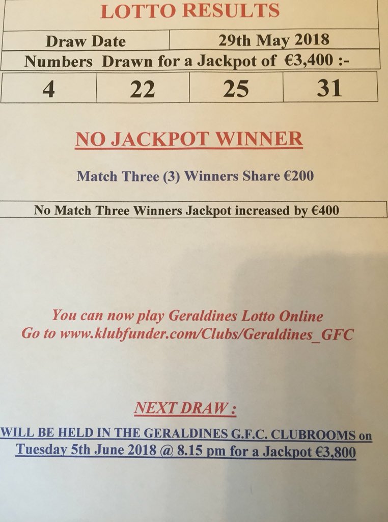 lotto result may 22 2018
