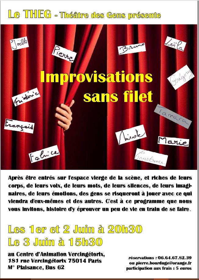 casdal14's tweet photo. le Théâtre des Gens présente, comme chaque année, au @AnimVercin , le résultat des pérégrinations artistiques et créatives de l'année. Les 1er , 2 et 3 juin, place à l'improvisation ! https://t.co/IIjXvd7qtl