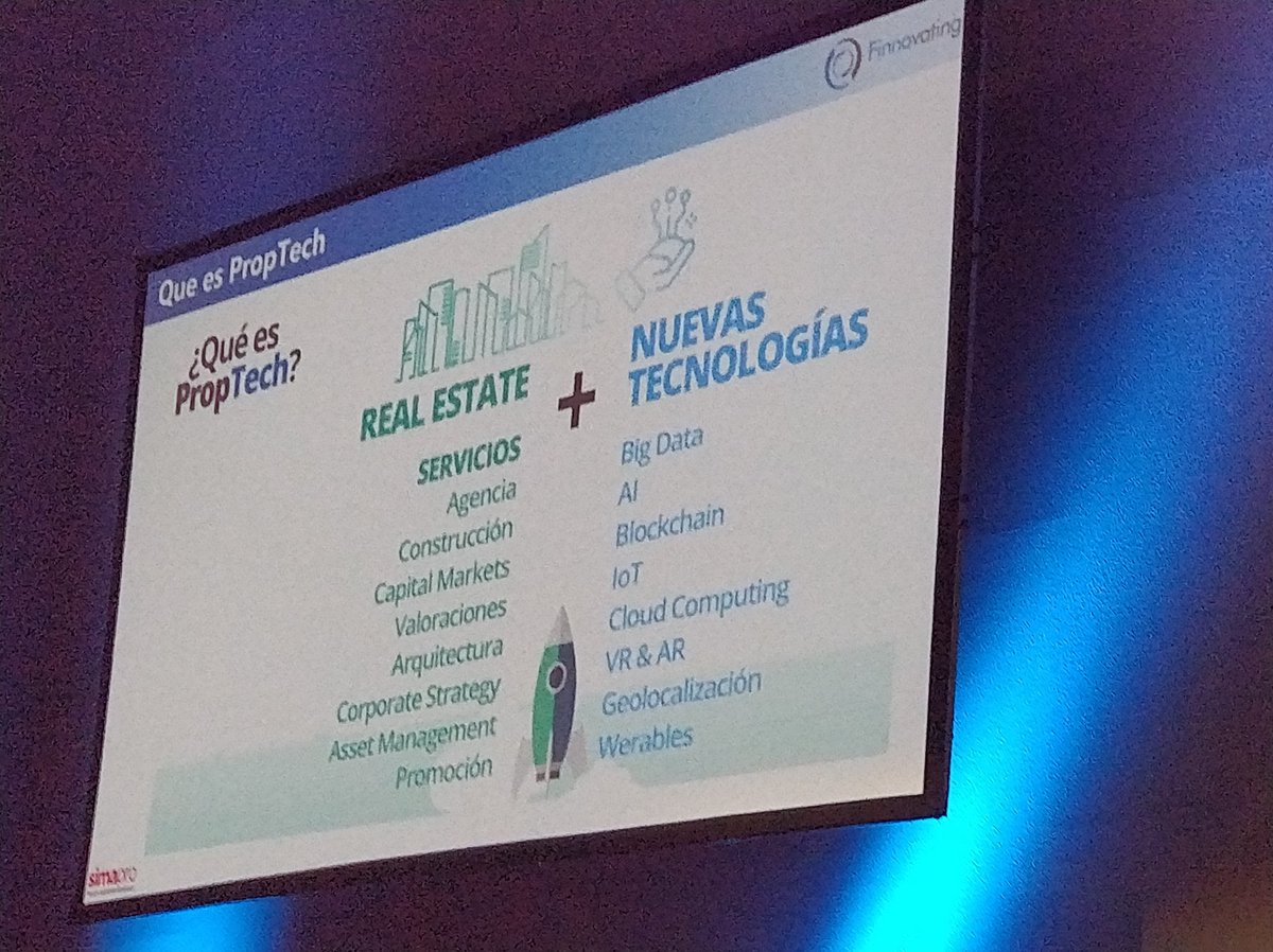 Negocioinmo's tweet photo. Qué es el #PropTech ? @rgarciadelacruz de @FinnovatingHub con esta sencilla imagen #SIMApro2018 #sima2018 https://t.co/rtt2iWU0fu https://t.co/QZxzvF2QMZ