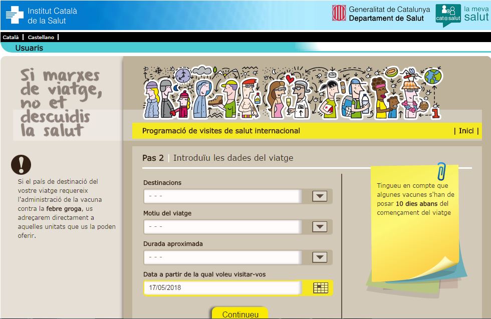 eapcubellescun's tweet photo. #SabiesQue des de #LaMevaSalut també pots programar-te visites de salut internacional?
Demana el teu accés a La Meva Salut i prepara el teu viatge amb comoditat i seguretat. Si marxes de viatge no et descuidis la salut! #CAPcubelles #CAPcunit https://t.co/nPeoJqfFUu