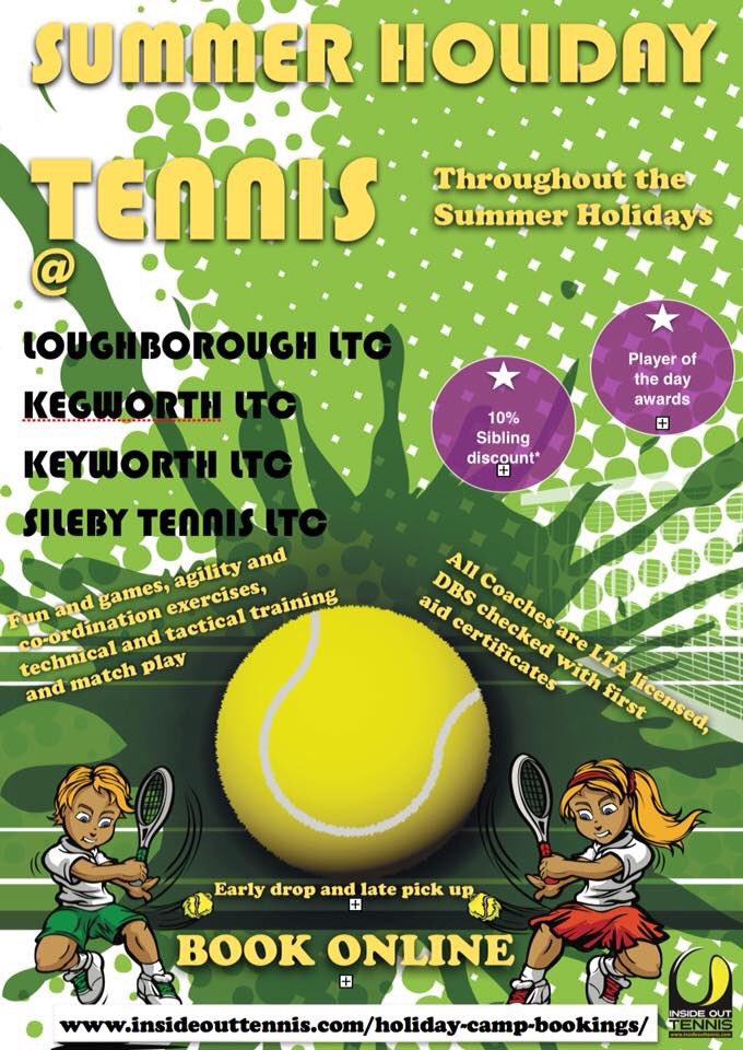 KeyworthTennis's tweet photo. Summer holiday Tennis camps now available to book online https://t.co/ewbRfkwpGg #keyworth #tennis #nottingham https://t.co/rJ8dmooK2s