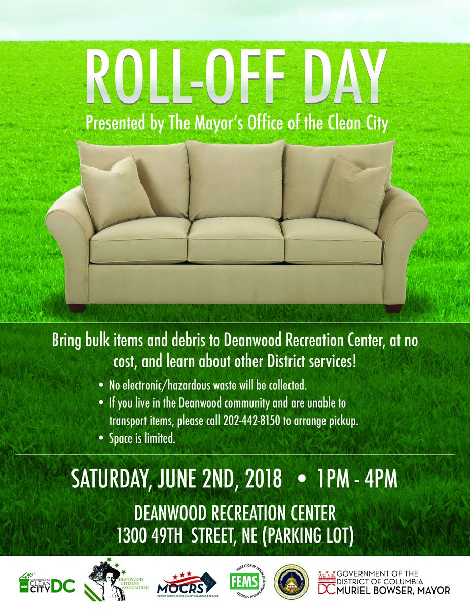 truthshallnlwh's tweet photo. What's in *your* basement? Bring it to our Roll Off Day this Saturday at the Deanwood Rec Center. Free bulk trash and debris disposal, 1-4 pm #cleanwood #trashfreeDC https://t.co/VM8e0pu38n