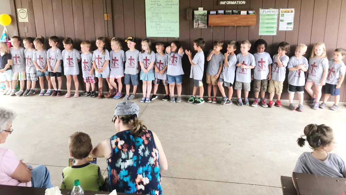 stselkhart's tweet photo. Check out our preschool and pre-k students having fun with Mr. Adamo during their end-of-year picnic at Cobus Creek County Park! Adorable! #STSAchieves https://t.co/aqBSKZIFP2