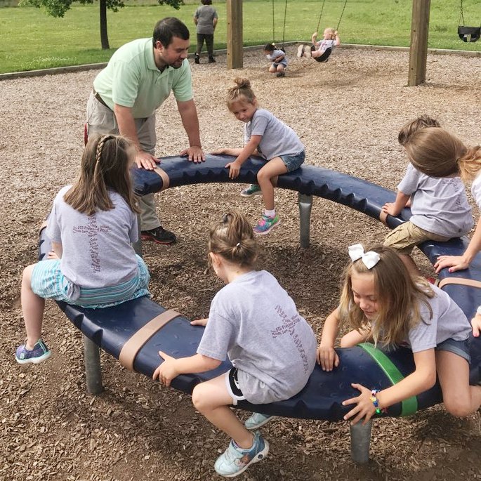stselkhart's tweet photo. Check out our preschool and pre-k students having fun with Mr. Adamo during their end-of-year picnic at Cobus Creek County Park! Adorable! #STSAchieves https://t.co/aqBSKZIFP2